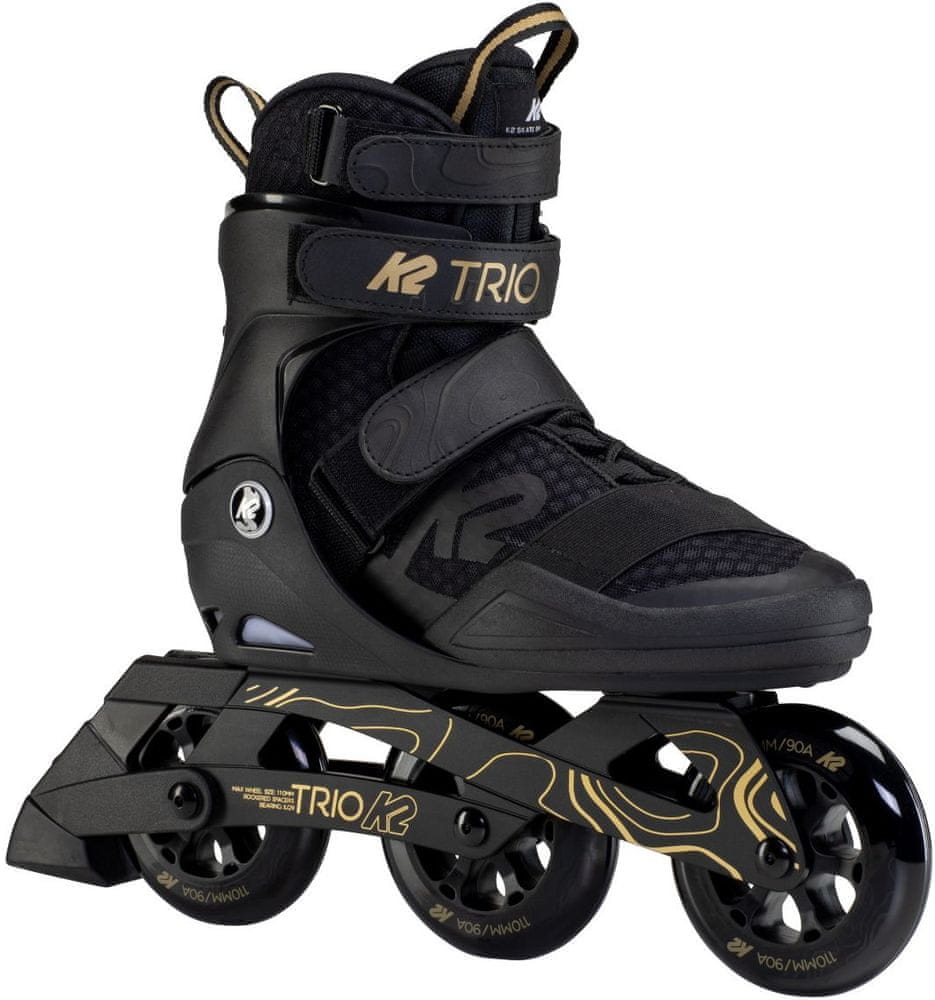 K2 Kolieskové korčule TRIO 110 čierna/zlatá 45